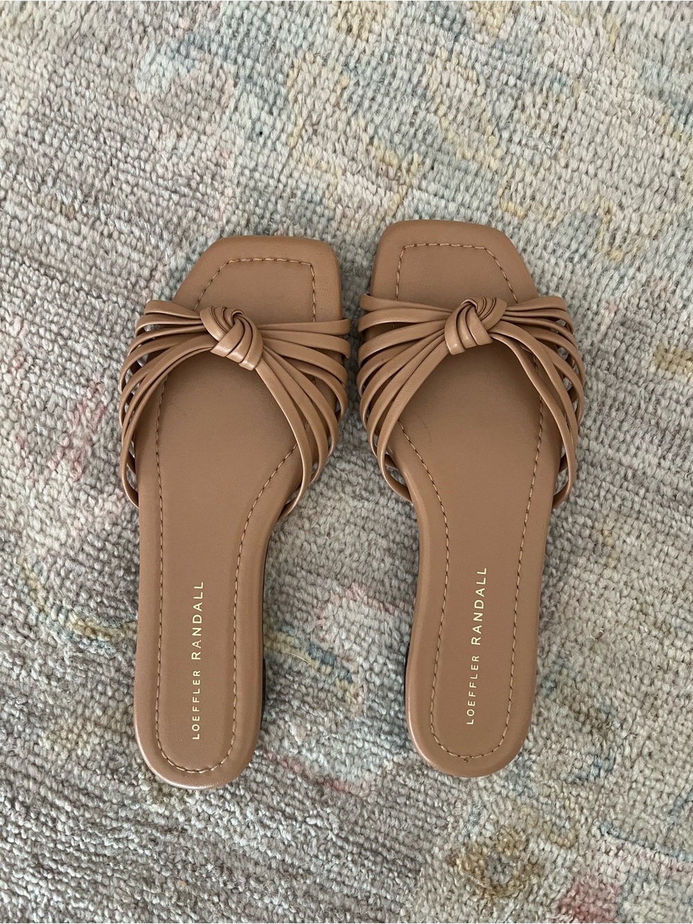 Loeffler Randall Izzie Dune Knotted Slide Sandals